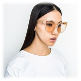 Linda Farrow - 656 C4 Cat Eye Sunglasses - Milky Peach - Linda Farrow Eyewear