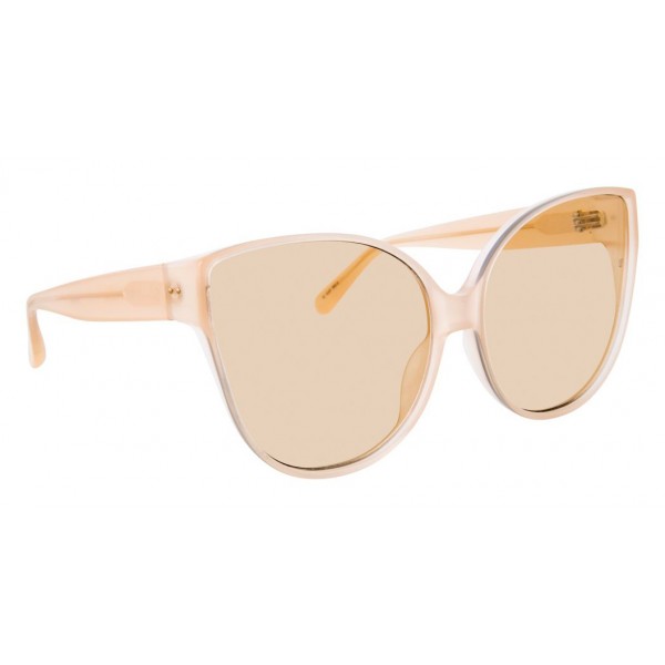 Linda Farrow - 656 C4 Cat Eye Sunglasses - Milky Peach - Linda Farrow Eyewear