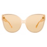 Linda Farrow - 656 C4 Cat Eye Sunglasses - Milky Peach - Linda Farrow Eyewear