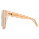 Linda Farrow - 656 C4 Cat Eye Sunglasses - Milky Peach - Linda Farrow Eyewear