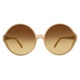 Linda Farrow - 657 C8 Round Sunglasses - Milky Tobacco - Linda Farrow Eyewear