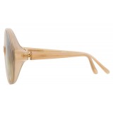 Linda Farrow - 657 C8 Round Sunglasses - Milky Tobacco - Linda Farrow Eyewear