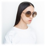 Linda Farrow - 657 C8 Round Sunglasses - Milky Tobacco - Linda Farrow Eyewear