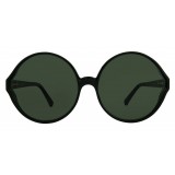 Linda Farrow - 657 C1 Round Sunglasses - Full Black - Linda Farrow Eyewear