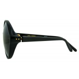 Linda Farrow - 657 C1 Round Sunglasses - Full Black - Linda Farrow Eyewear