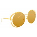 Linda Farrow - 660 C1 Round Sunglasses - Yellow Gold - Linda Farrow Eyewear