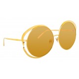 Linda Farrow - 660 C1 Round Sunglasses - Yellow Gold - Linda Farrow Eyewear