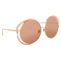 Linda Farrow - 660 C3 Round Sunglasses - Full Rose Gold - Linda Farrow Eyewear