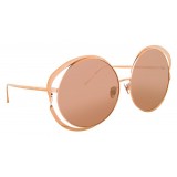 Linda Farrow - 660 C3 Round Sunglasses - Full Rose Gold - Linda Farrow Eyewear