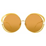 Linda Farrow - 660 C1 Round Sunglasses - Yellow Gold - Linda Farrow Eyewear