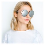 Linda Farrow - 660 C2 Round Sunglasses - White Gold - Linda Farrow Eyewear