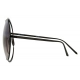 Linda Farrow - 660 C6 Round Sunglasses - Nickel - Linda Farrow Eyewear