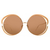 Linda Farrow - 660 C3 Round Sunglasses - Full Rose Gold - Linda Farrow Eyewear