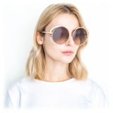 Linda Farrow - 660 C5 Round Sunglasses - Rose Gold - Linda Farrow Eyewear