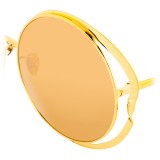 Linda Farrow - 660 C1 Round Sunglasses - Yellow Gold - Linda Farrow Eyewear