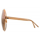 Linda Farrow - 660 C3 Round Sunglasses - Full Rose Gold - Linda Farrow Eyewear