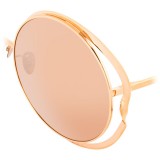 Linda Farrow - 660 C3 Round Sunglasses - Full Rose Gold - Linda Farrow Eyewear