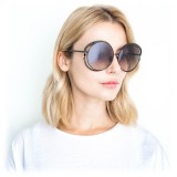 Linda Farrow - 660 C6 Round Sunglasses - Nickel - Linda Farrow Eyewear