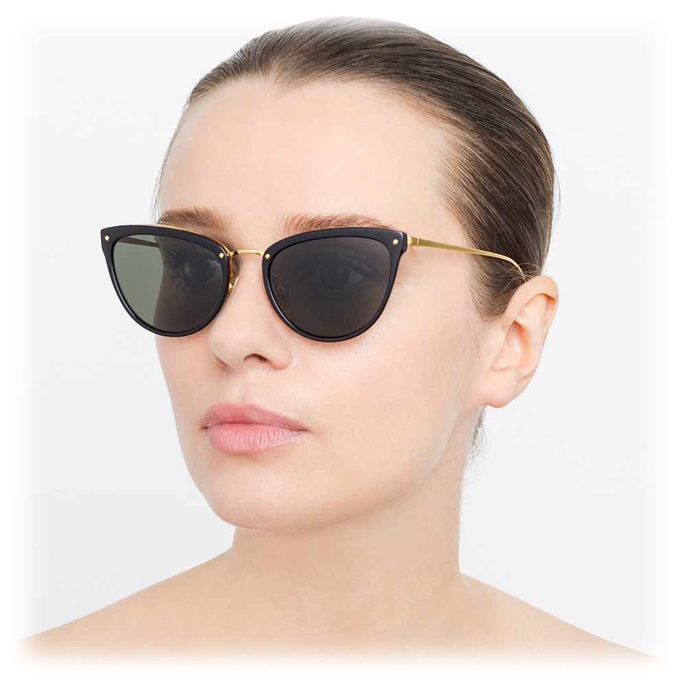 Linda Farrow Synthetic Burton D-frame Sunglasses in Brown Womens Sunglasses Linda Farrow Sunglasses 