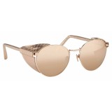 Linda Farrow - 300 C10 Round Sunglasses - Rose Gold - Linda Farrow Eyewear