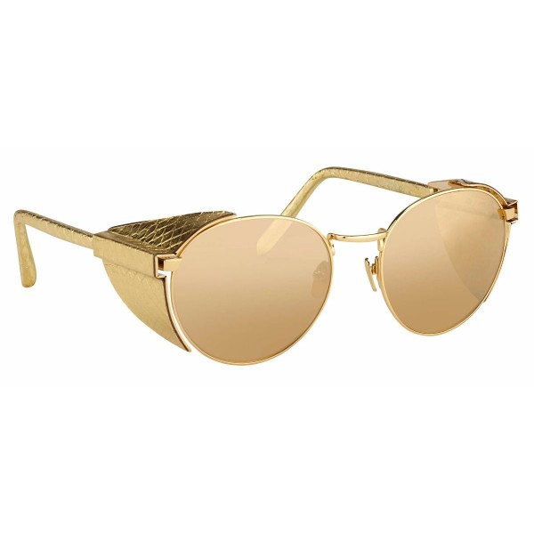 Linda Farrow - Occhiali da Sole Rotondi 300 C8 - Oro Giallo - Linda Farrow Eyewear