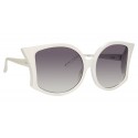 Linda Farrow - 595 C3 Oversized Sunglasses - White - Linda Farrow Eyewear