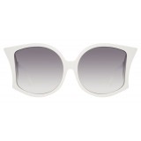 Linda Farrow - 595 C3 Oversized Sunglasses - White - Linda Farrow Eyewear