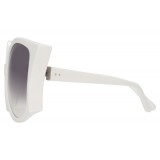 Linda Farrow - 595 C3 Oversized Sunglasses - White - Linda Farrow Eyewear