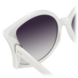 Linda Farrow - 595 C3 Oversized Sunglasses - White - Linda Farrow Eyewear