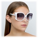 Linda Farrow - 595 C3 Oversized Sunglasses - White - Linda Farrow Eyewear