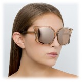 Linda Farrow - Occhiali da Sole Oversize 595 C5 - Cenere - Linda Farrow Eyewear