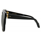 Linda Farrow - 651 C1 Oversized Sunglasses - Black & Gold - Linda Farrow Eyewear