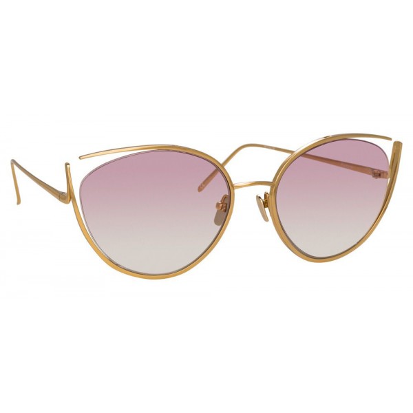 Linda Farrow - 668 C9 Cat Eye Sunglasses - Light Gold - Linda Farrow Eyewear