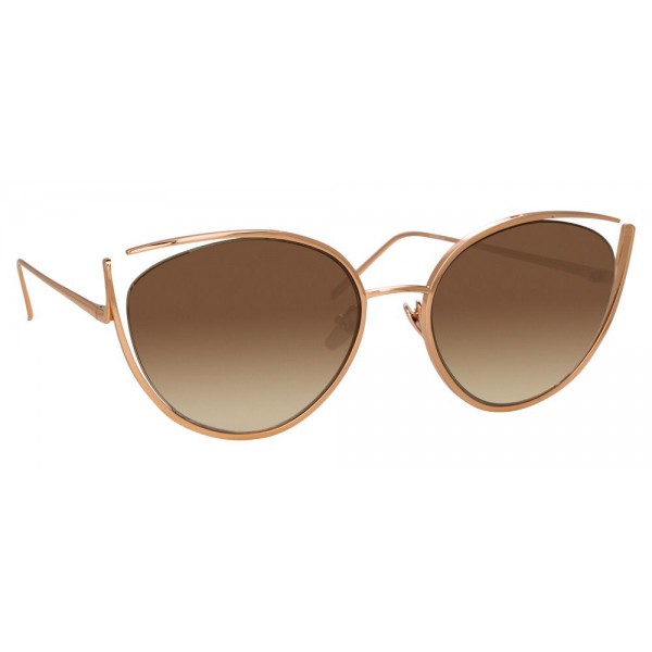 Linda Farrow - 668 C6 Cat Eye Sunglasses - Rose Gold - Linda Farrow Eyewear