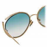 Linda Farrow - 668 C8 Cat Eye Sunglasses - Light Gold - Linda Farrow Eyewear