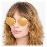 Linda Farrow - 668 C1 Cat Eye Sunglasses - Yellow Gold - Linda Farrow Eyewear