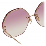 Linda Farrow - 567 C10 Oversized Sunglasses - Light Gold - Linda Farrow Eyewear