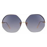 Linda Farrow - 567 C4 Oversized Sunglasses - Gold - Linda Farrow Eyewear