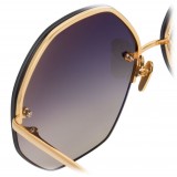 Linda Farrow - 567 C4 Oversized Sunglasses - Gold - Linda Farrow Eyewear