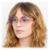 Linda Farrow - 567 C10 Oversized Sunglasses - Light Gold - Linda Farrow Eyewear