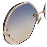 Linda Farrow - 567 C6 Oversized Sunglasses - Gold - Linda Farrow Eyewear