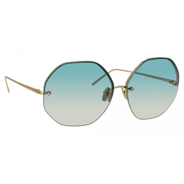 Linda Farrow - Occhiali da Sole Oversize 567 C9 - Oro Chiaro - Linda Farrow Eyewear