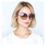 Linda Farrow - 567 C6 Oversized Sunglasses - Gold - Linda Farrow Eyewear