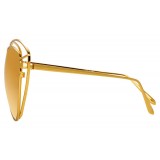 Linda Farrow - 697 C1 Cat Eye Sunglasses - Yellow Gold - Linda Farrow Eyewear