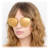 Linda Farrow - 697 C1 Cat Eye Sunglasses - Yellow Gold - Linda Farrow Eyewear