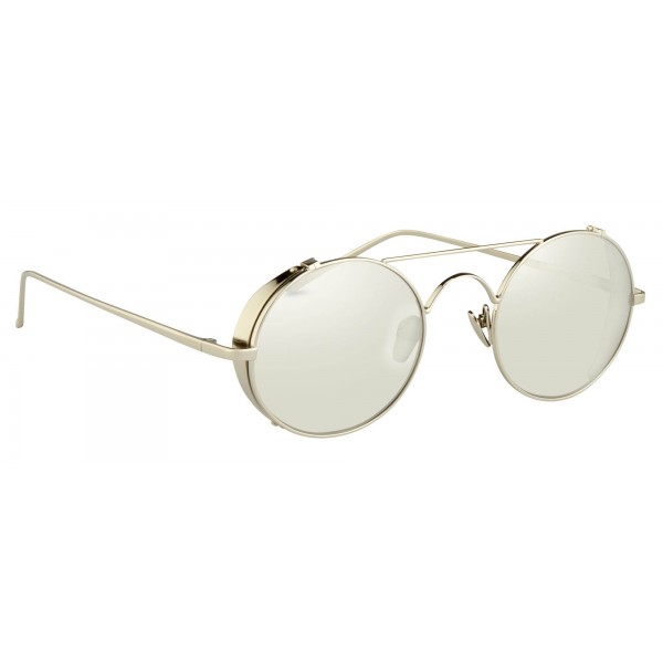 Linda Farrow - Occhiali da Sole Ovali 427 C2 - Oro Bianco - Linda Farrow Eyewear - Gigi Hagid - Elle Macpherson - Official