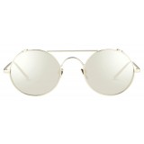 Linda Farrow - 427 C2 Oval Sunglasses - White Gold - Linda Farrow Eyewear - Gigi Hagid - Elle Macpherson - Official