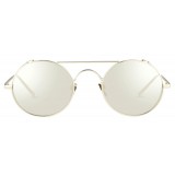 Linda Farrow - Occhiali da Sole Ovali 427 C2 - Oro Bianco - Linda Farrow Eyewear - Gigi Hagid - Elle Macpherson - Official