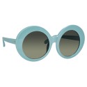 Linda Farrow - 468 C17 Round Sunglasses - Porcelain Blue - Linda Farrow Eyewear