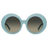 Linda Farrow - Occhiali da Sole Rotondi 468 C17 - Porcellana Blu - Linda Farrow Eyewear
